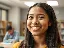 Young student smiling
